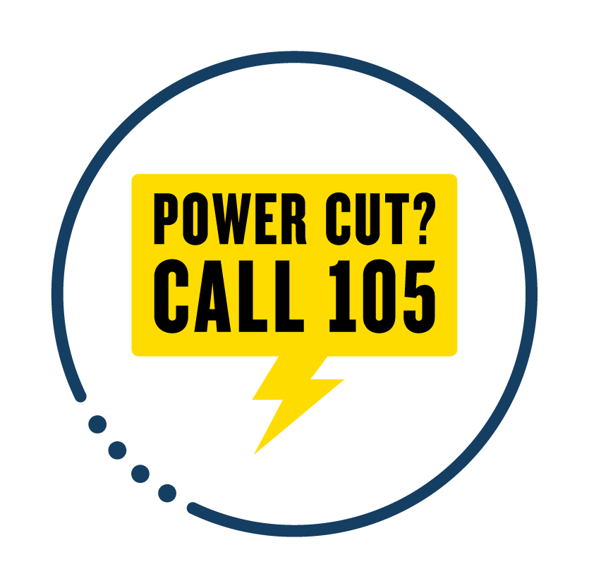 power cut? 105 logo